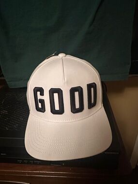 GOOD GOOD Embroidered White Golf Cap